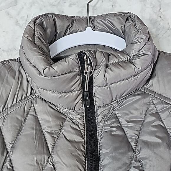 32 Degrees Heat Womens Sz S Gray and Black Down Fill Full Zip Puffer Jacket - Picture 5 of 12